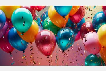 balloons and streamers
