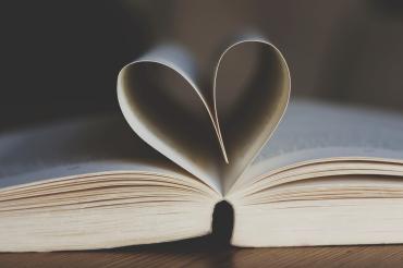 book with a heart