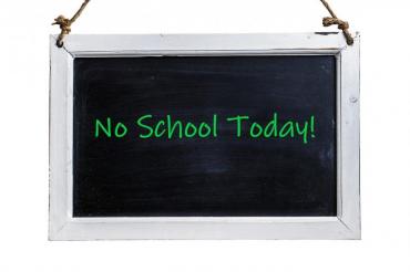 No School Today sign.