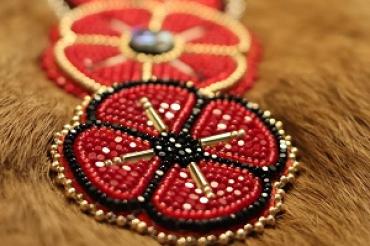 beaded poppy