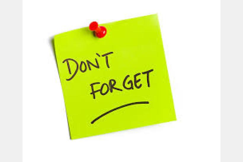 Don't Forget Sticky Note