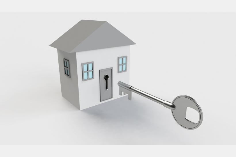 house with a lock