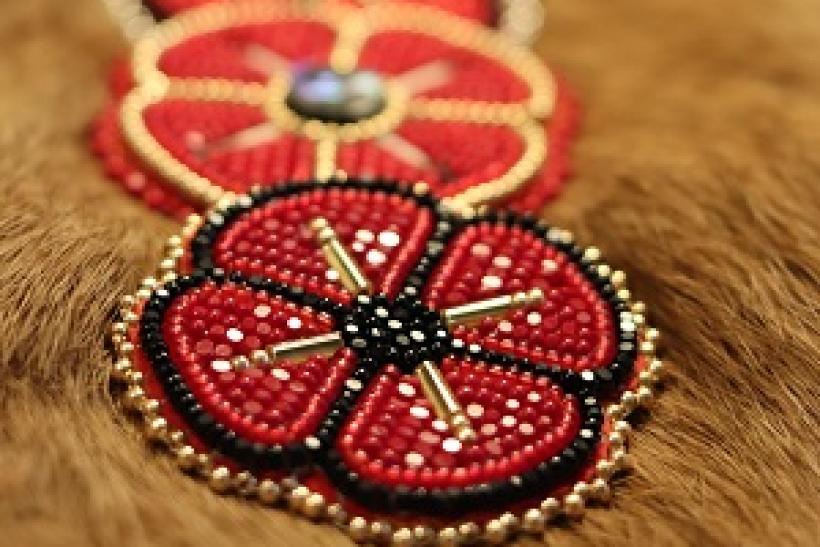 beaded poppy